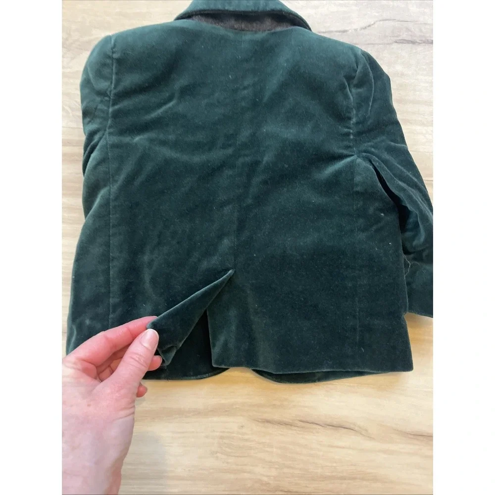 Janie and Jack Boys Green Velvet Jacket‎ 6-12 Months, Spring, Christmas, Holiday